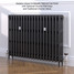 CI-GV3745-19-MET-NAT-CAST-LS01 - Gasta Victorian 3 Column Cast Iron Radiator H745mm x W1201mm CI-GV3745-19-MET-NAT-CAST-LS01 - Gasta Victorian 3 Column Cast Iron Radiator H745mm x W1201mm